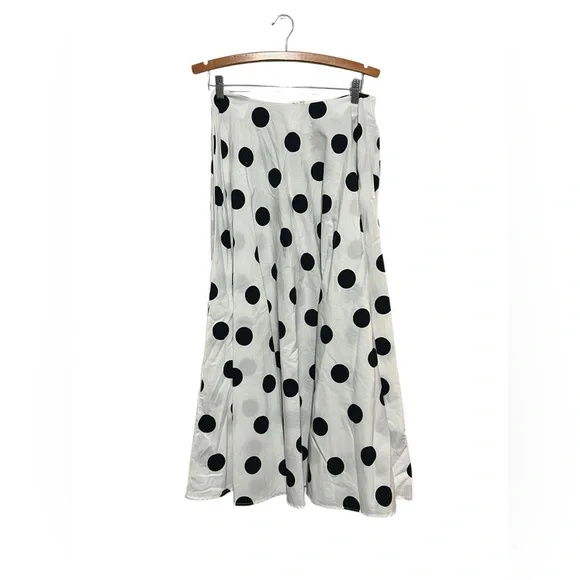 ASOS DESIGN Popelin Volume Circle Maxi Skirt Polka Dots Women's 4 NWOT - Picture 2 of 5